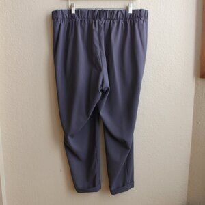 Torrid Gray Elastic Waist Cuffed Baggy Cuffed Pants with Pockets 1